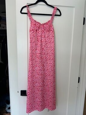 Commense Pink Floral Midi Dress